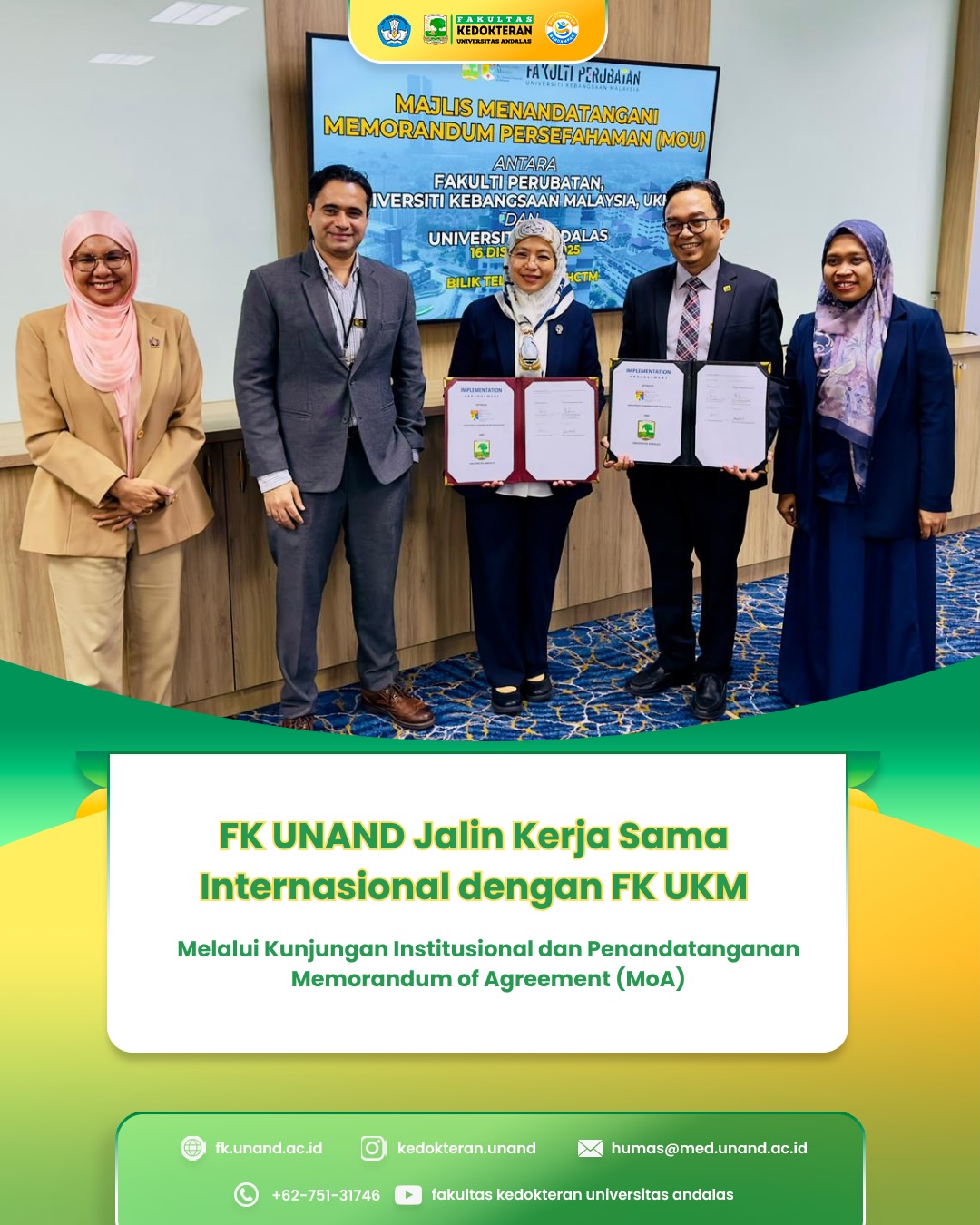 Kerjasama FK UNAND dengan Universiti Kebangsaan Malaysia